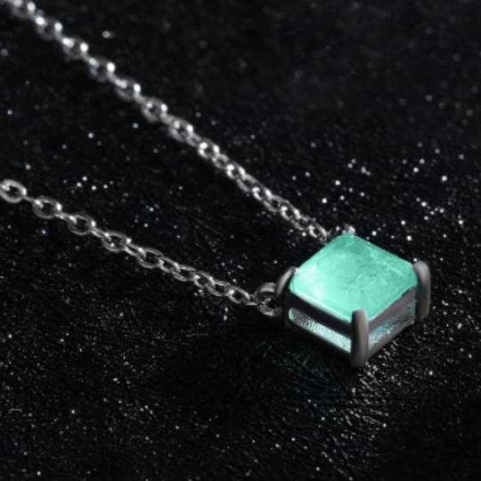 Collar de Plata con Colgante Turmalina Paraíba