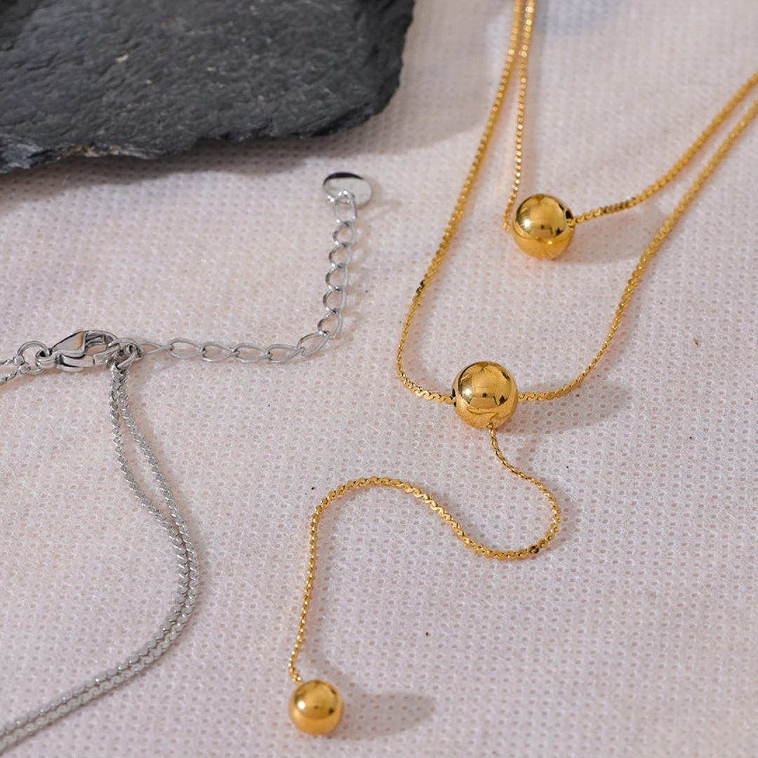Collar Lariat Bolas Luxe