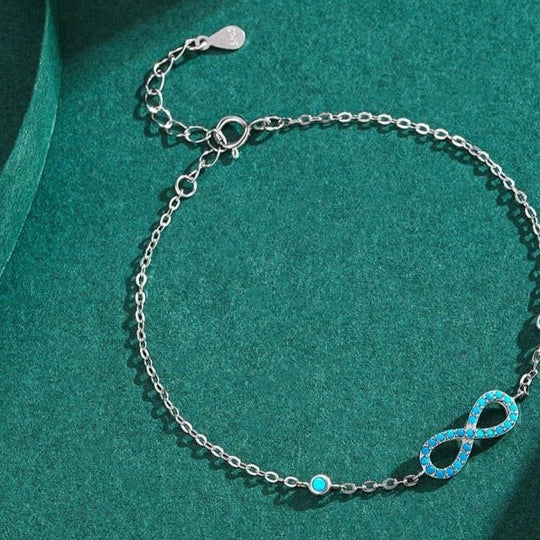 Pulsera Plata Infinito Turquesa de Plata